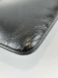 Gabrielle Large O Case Clutch in Black / Off White Aged Calfskin