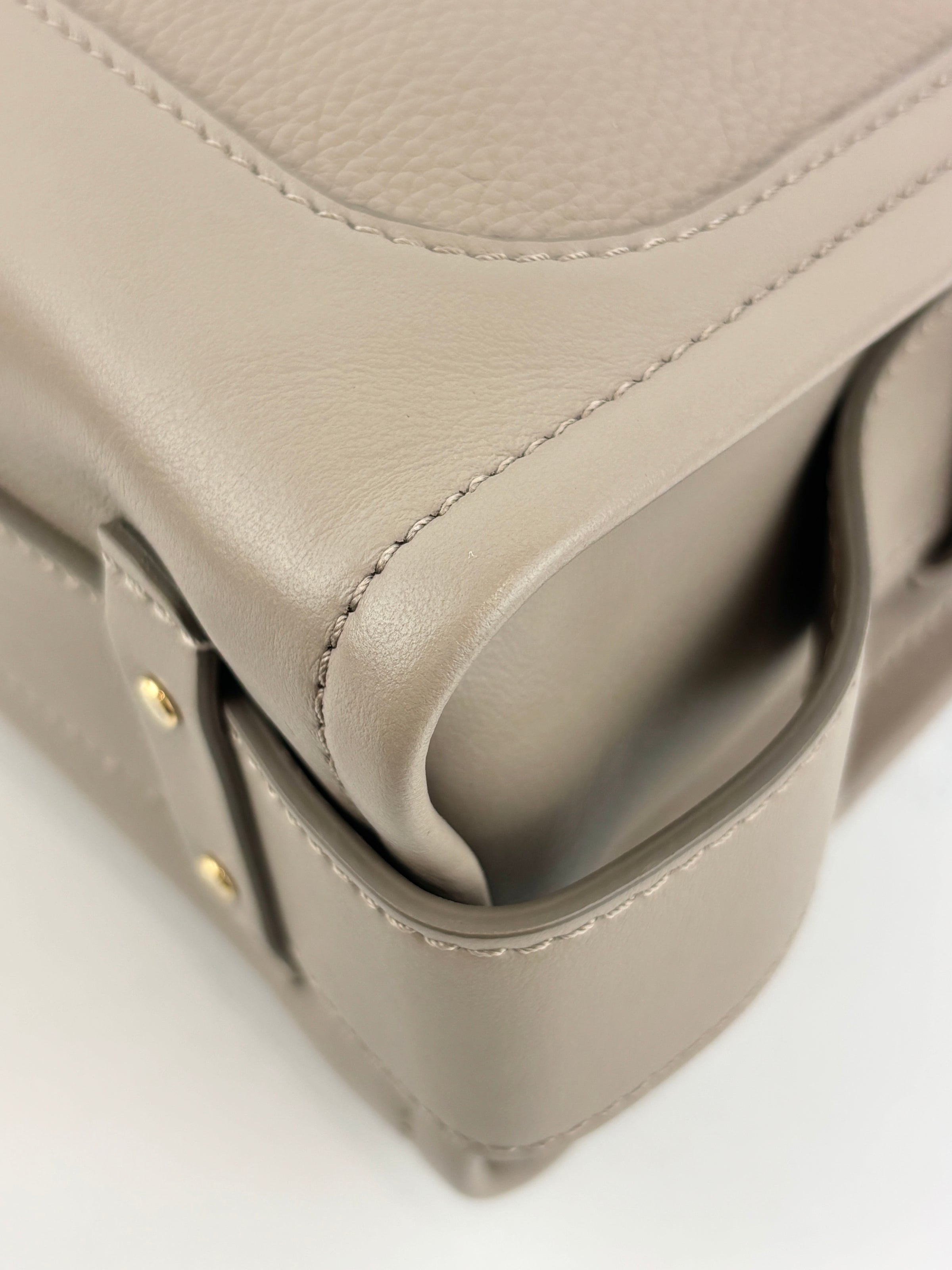 Small Tess Day Bag Motty Grey Grained & Smooth Calfskin MHW