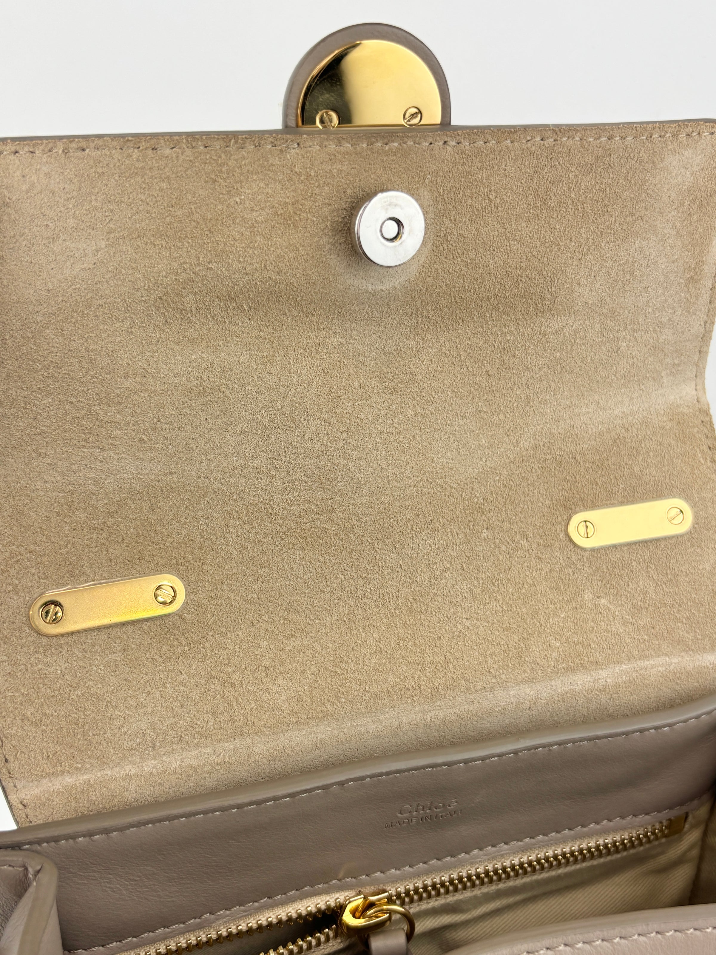 Small Tess Day Bag Motty Grey Grained & Smooth Calfskin MHW