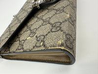 GG Supreme Dionysus Beige & Ebony Wallet On Chain
