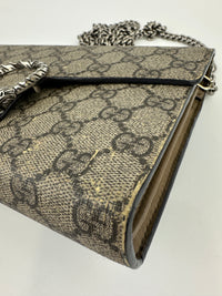 GG Supreme Dionysus Beige & Ebony Wallet On Chain