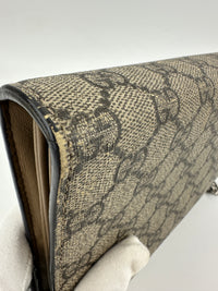 GG Supreme Dionysus Beige & Ebony Wallet On Chain