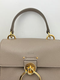 Small Tess Day Bag Motty Grey Grained & Smooth Calfskin MHW