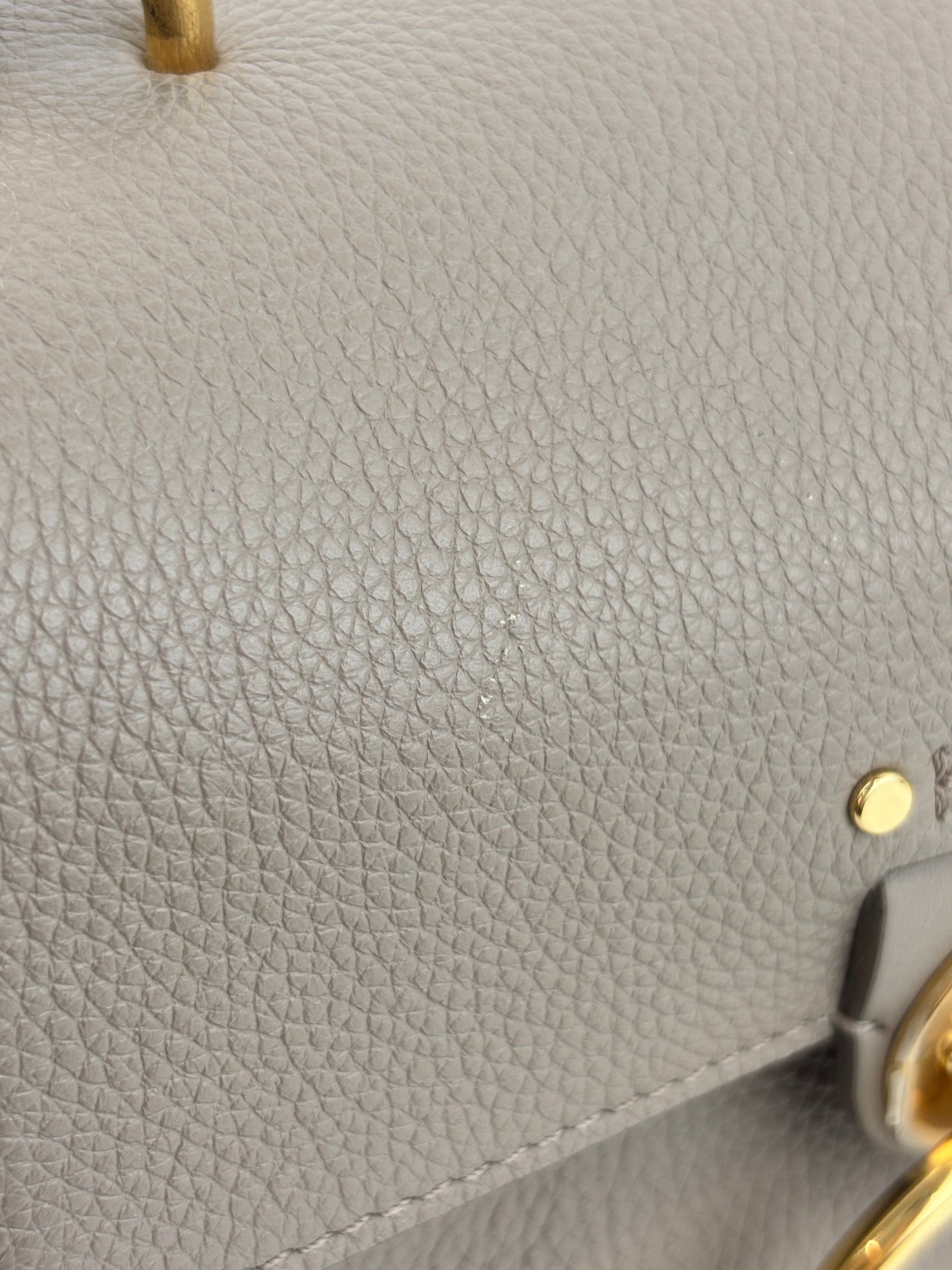 Small Tess Day Bag Motty Grey Grained & Smooth Calfskin MHW