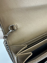 GG Supreme Dionysus Beige & Ebony Wallet On Chain