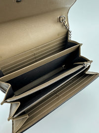 GG Supreme Dionysus Beige & Ebony Wallet On Chain
