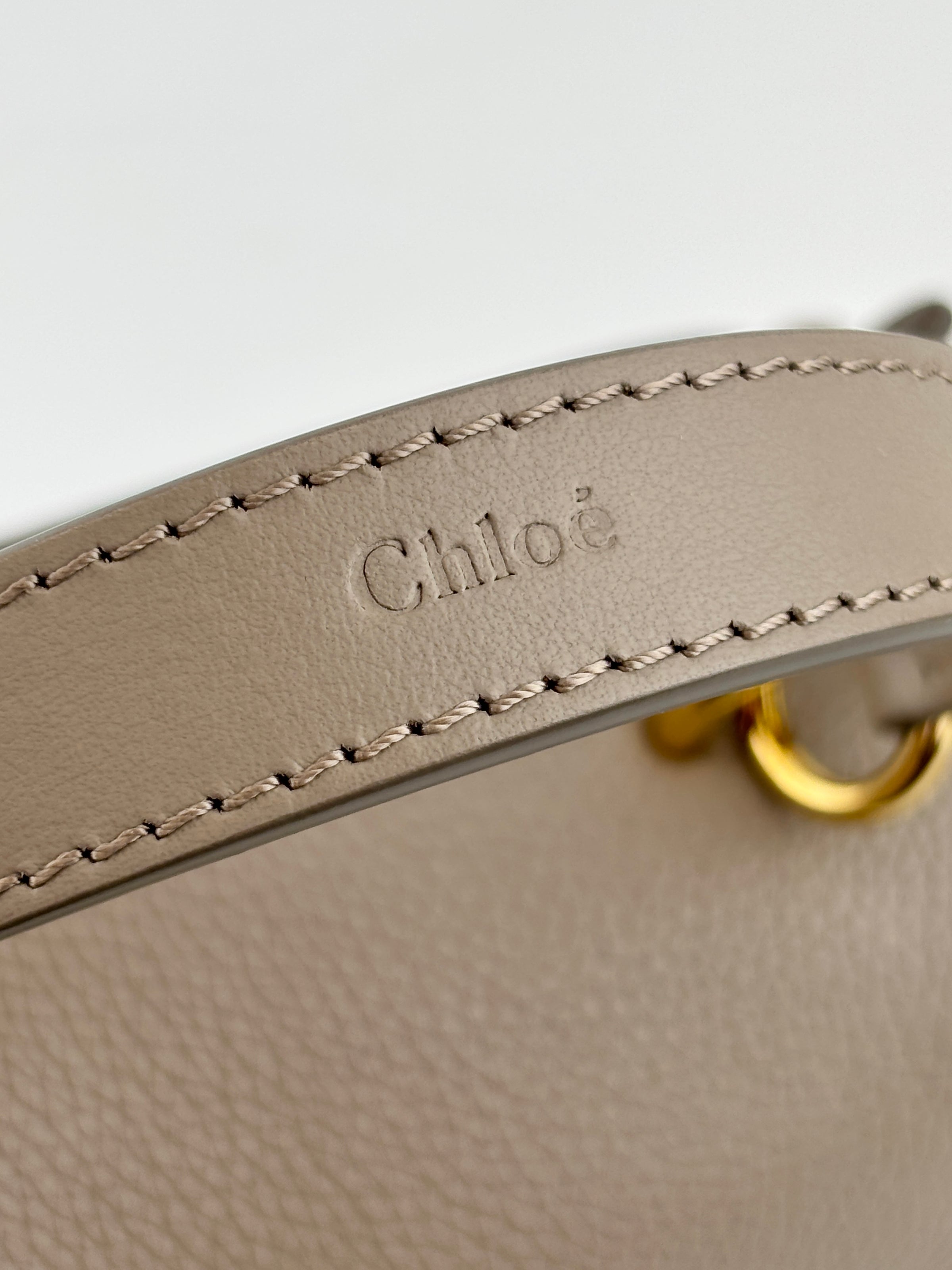Small Tess Day Bag Motty Grey Grained & Smooth Calfskin MHW