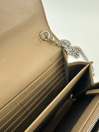 GG Supreme Dionysus Beige & Ebony Wallet On Chain