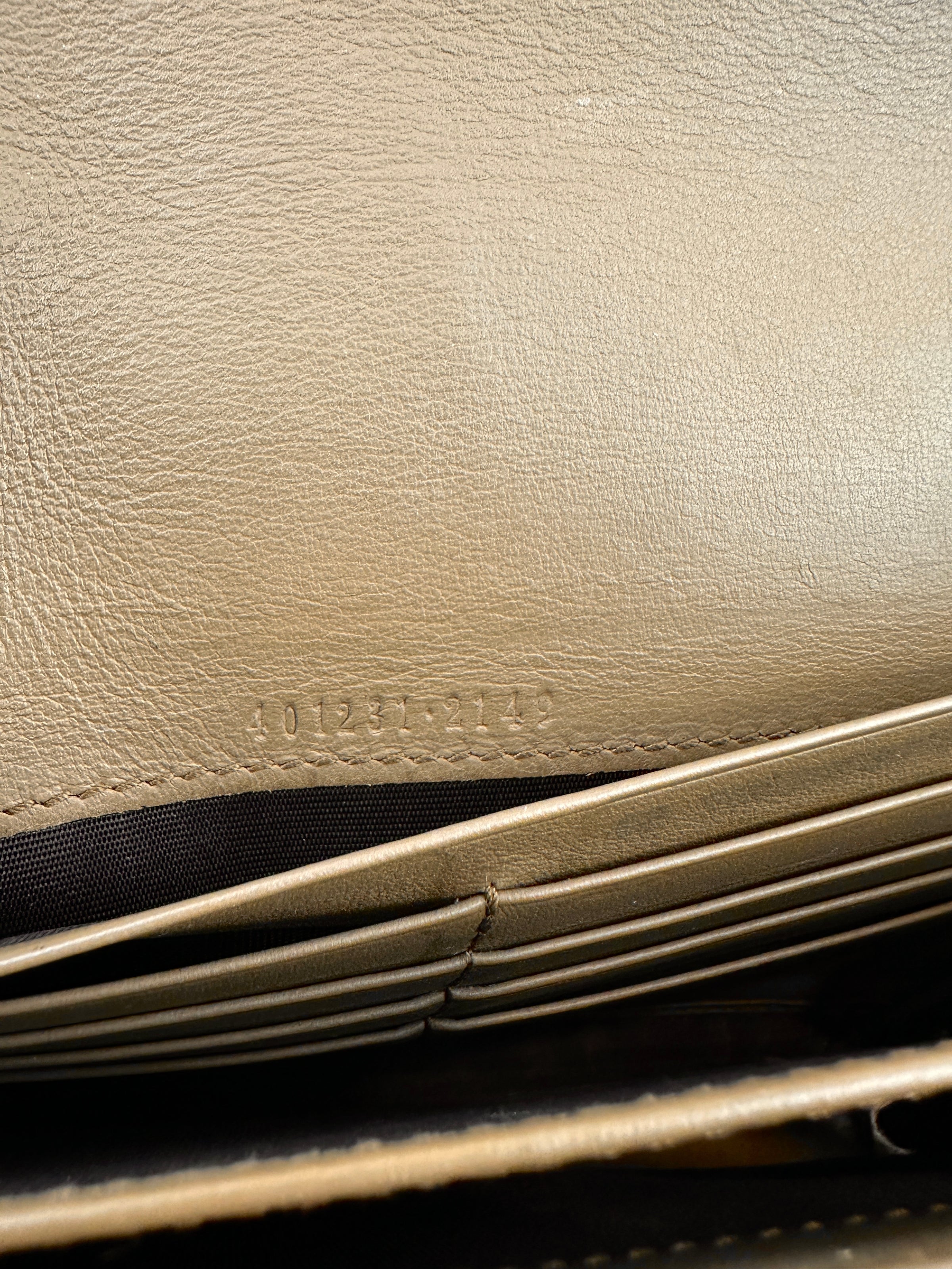 GG Supreme Dionysus Beige & Ebony Wallet On Chain