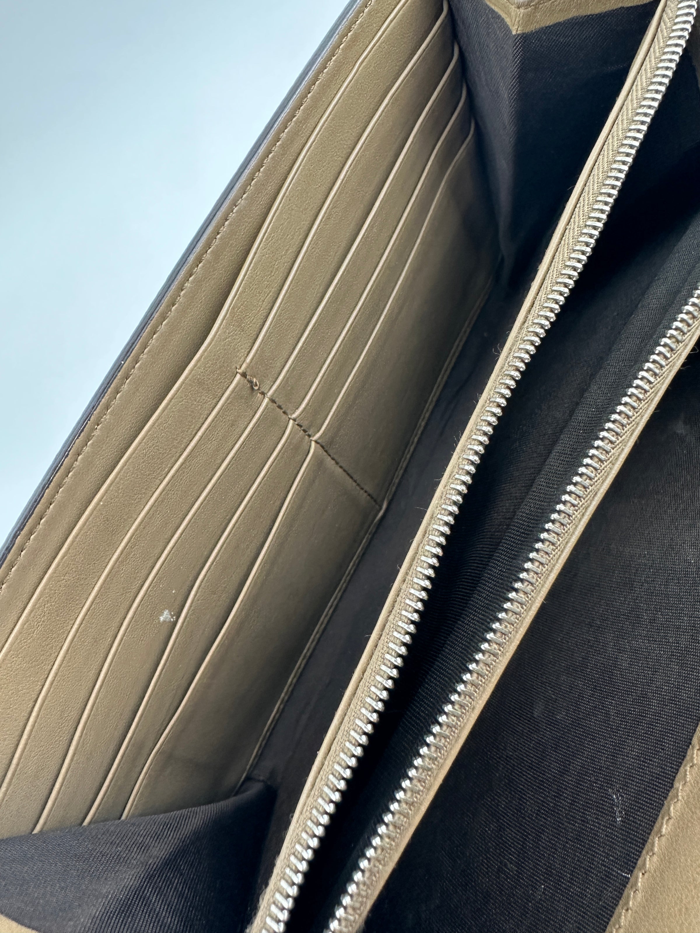 GG Supreme Dionysus Beige & Ebony Wallet On Chain