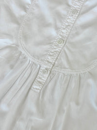 Brit White 100% Poplin Cotton Round Collar Tunic Blouse - Glampot