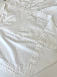 Brit White 100% Poplin Cotton Round Collar Tunic Blouse - Glampot
