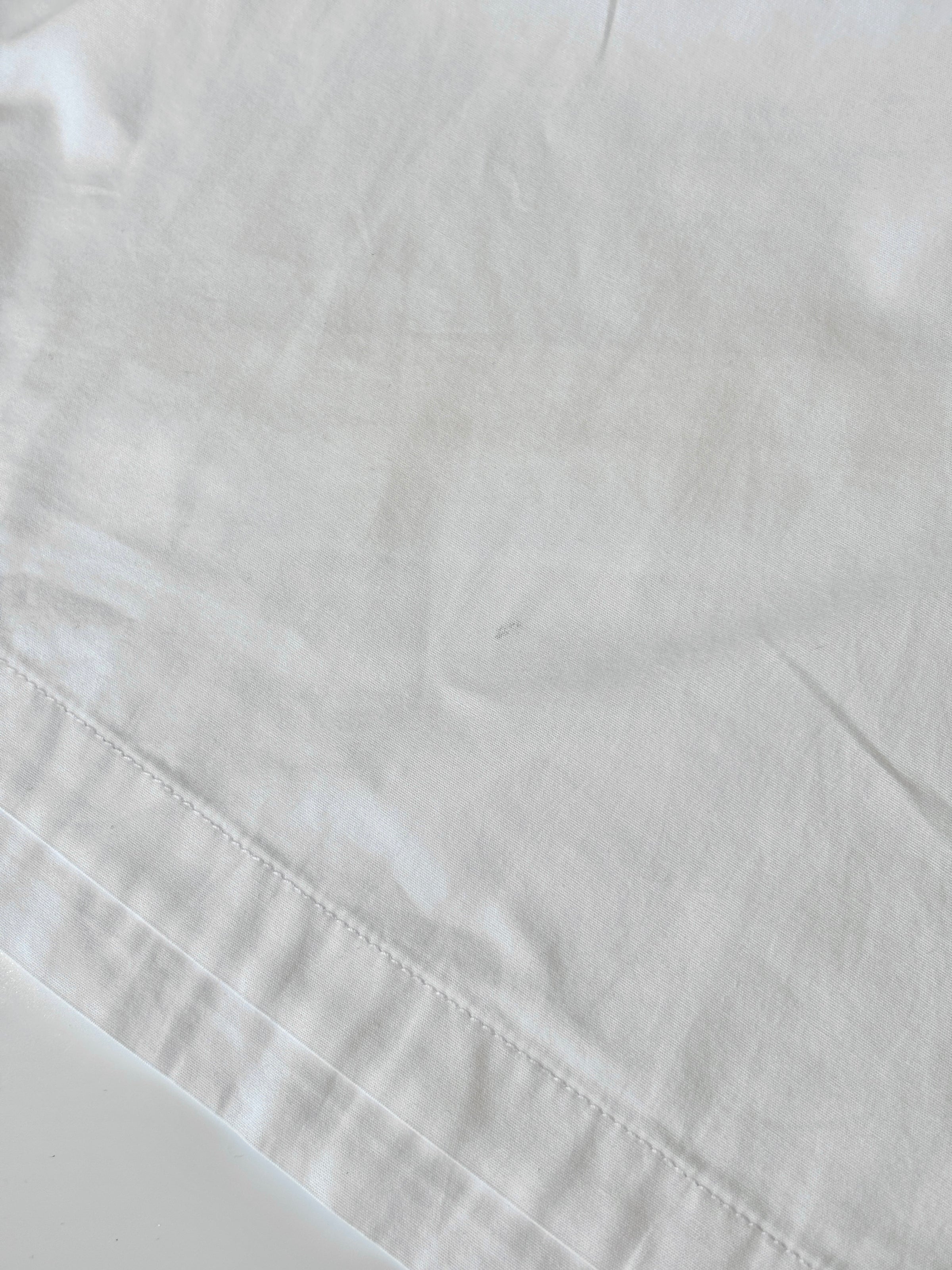 Brit White 100% Poplin Cotton Round Collar Tunic Blouse - Glampot