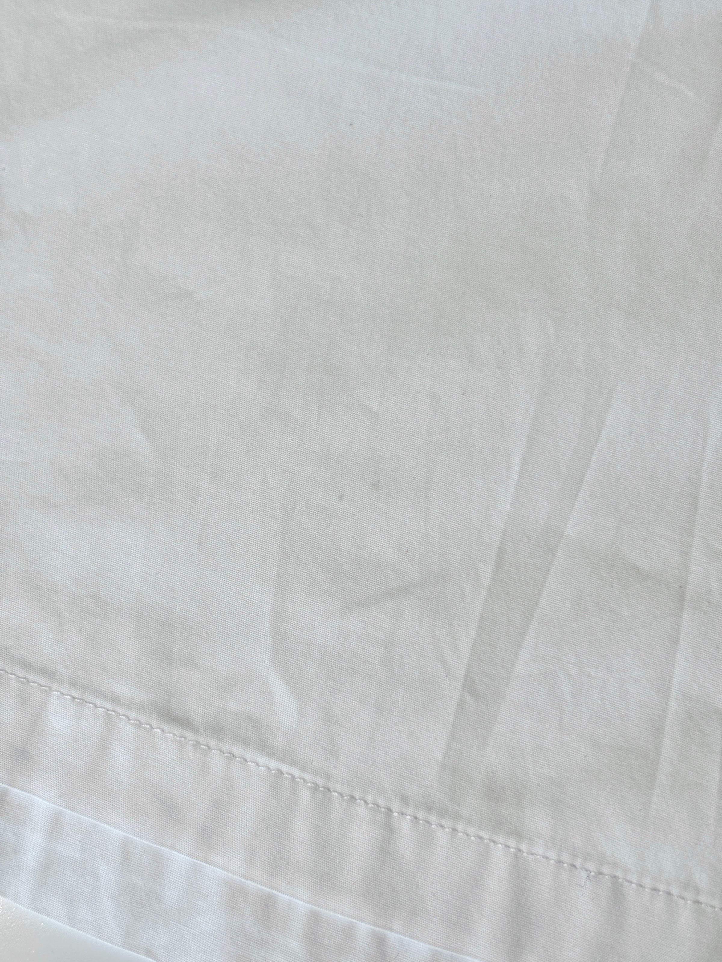 Brit White 100% Poplin Cotton Round Collar Tunic Blouse - Glampot