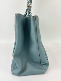 GST Grand Shopping Tote in Light Blue Caviar Leather SHW