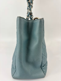 GST Grand Shopping Tote in Light Blue Caviar Leather SHW