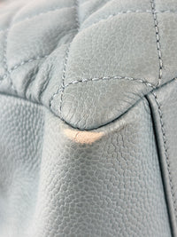 GST Grand Shopping Tote in Light Blue Caviar Leather SHW