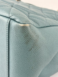 GST Grand Shopping Tote in Light Blue Caviar Leather SHW