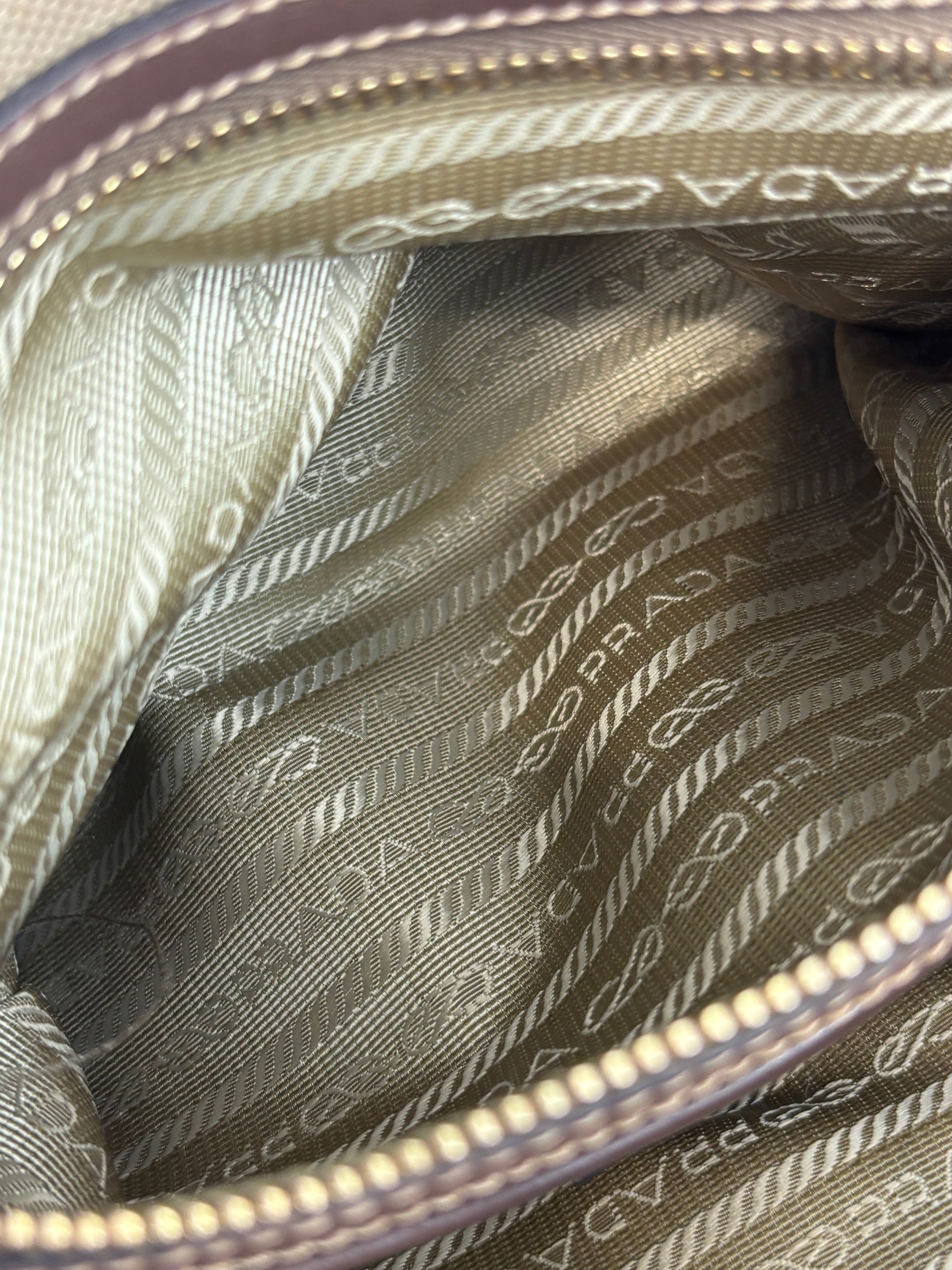 BN1841 Logo Jacquard Bow Tote Corda Bruciato Canvas & Dark Brown Leather Trim