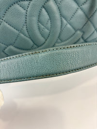 GST Grand Shopping Tote in Light Blue Caviar Leather SHW