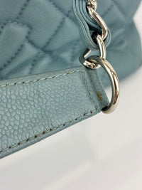 GST Grand Shopping Tote in Light Blue Caviar Leather SHW