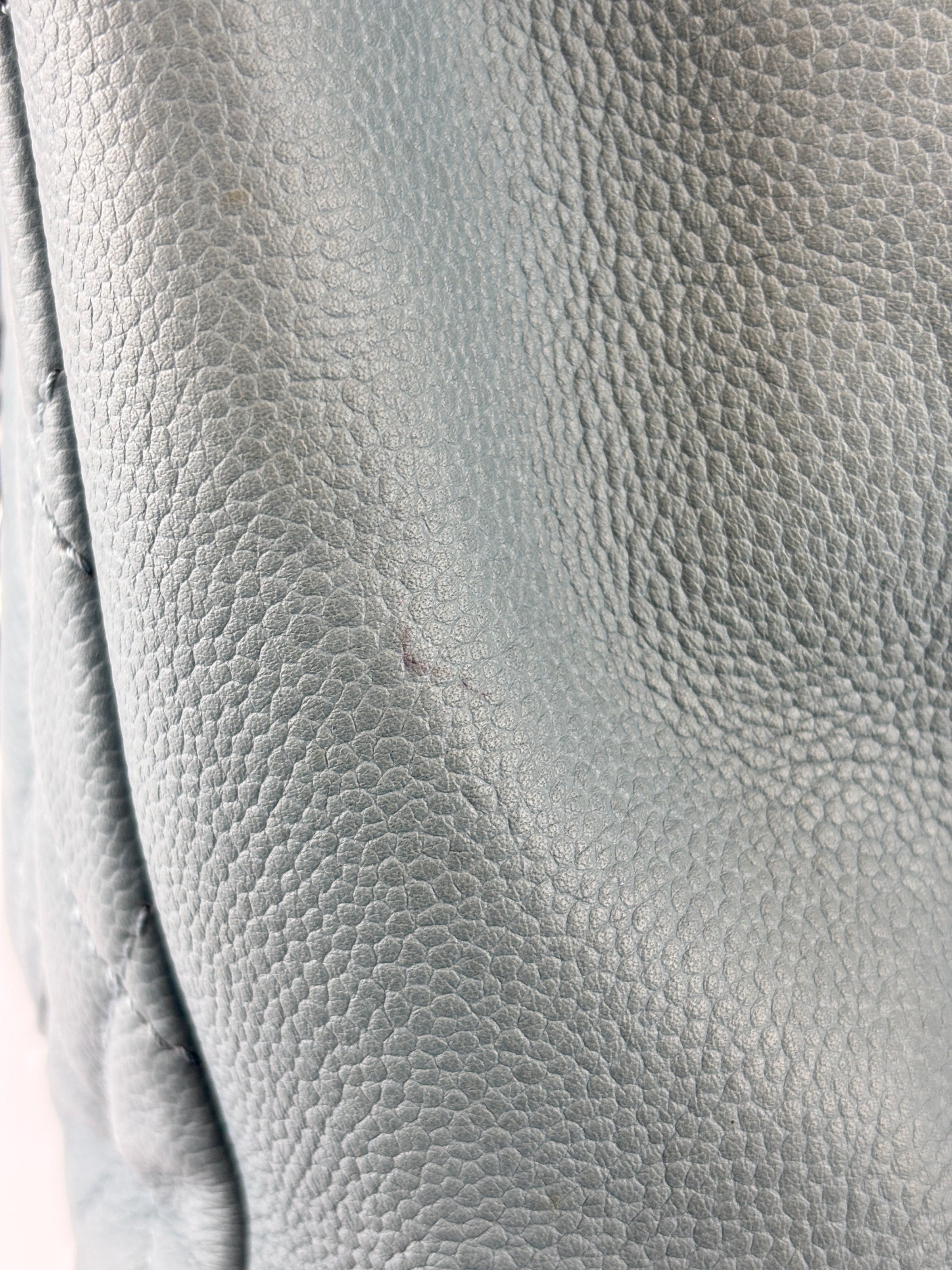 GST Grand Shopping Tote in Light Blue Caviar Leather SHW