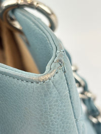 GST Grand Shopping Tote in Light Blue Caviar Leather SHW