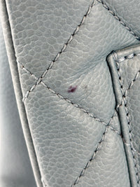 GST Grand Shopping Tote in Light Blue Caviar Leather SHW
