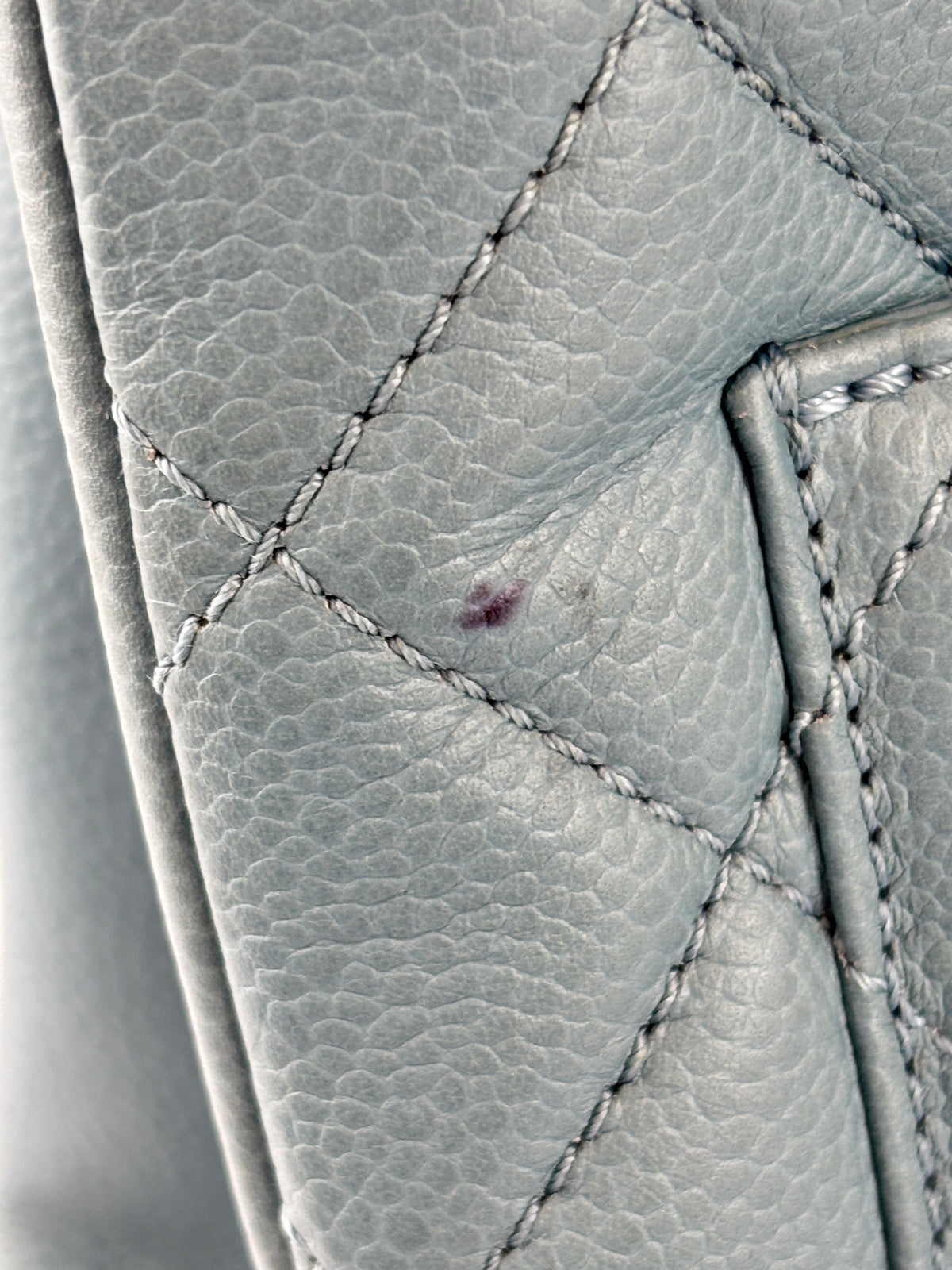 GST Grand Shopping Tote in Light Blue Caviar Leather SHW