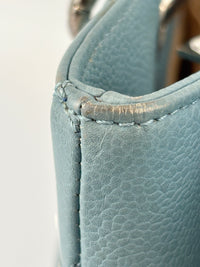 GST Grand Shopping Tote in Light Blue Caviar Leather SHW