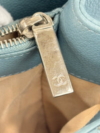 GST Grand Shopping Tote in Light Blue Caviar Leather SHW