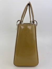 Lady Dior Medium Beige Patent Leather SHW