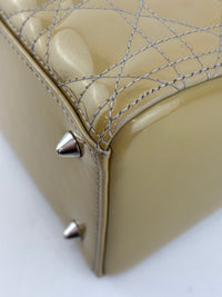 Lady Dior Medium Beige Patent Leather SHW