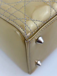 Lady Dior Medium Beige Patent Leather SHW