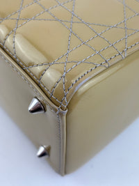Lady Dior Medium Beige Patent Leather SHW