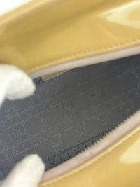 Lady Dior Medium Beige Patent Leather SHW