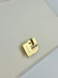 Small Web Sylvie White Smooth Calfskin Leather Shoulder Bag