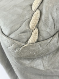 Grey Ultra Stitch Flap Bag SHW