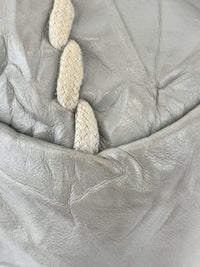 Grey Ultra Stitch Flap Bag SHW