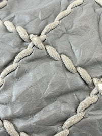 Grey Ultra Stitch Flap Bag SHW