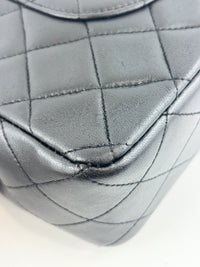 Vintage Medium Black Lambskin Classic Double Flap GHW