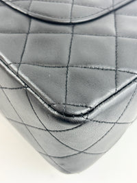 Vintage Medium Black Lambskin Classic Double Flap GHW
