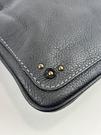 Betty Flat Zipper Clutch Dark Grey