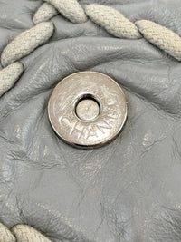 Grey Ultra Stitch Flap Bag SHW