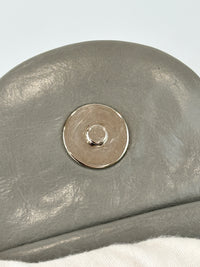 Grey Ultra Stitch Flap Bag SHW