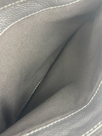 Betty Flat Zipper Clutch Dark Grey