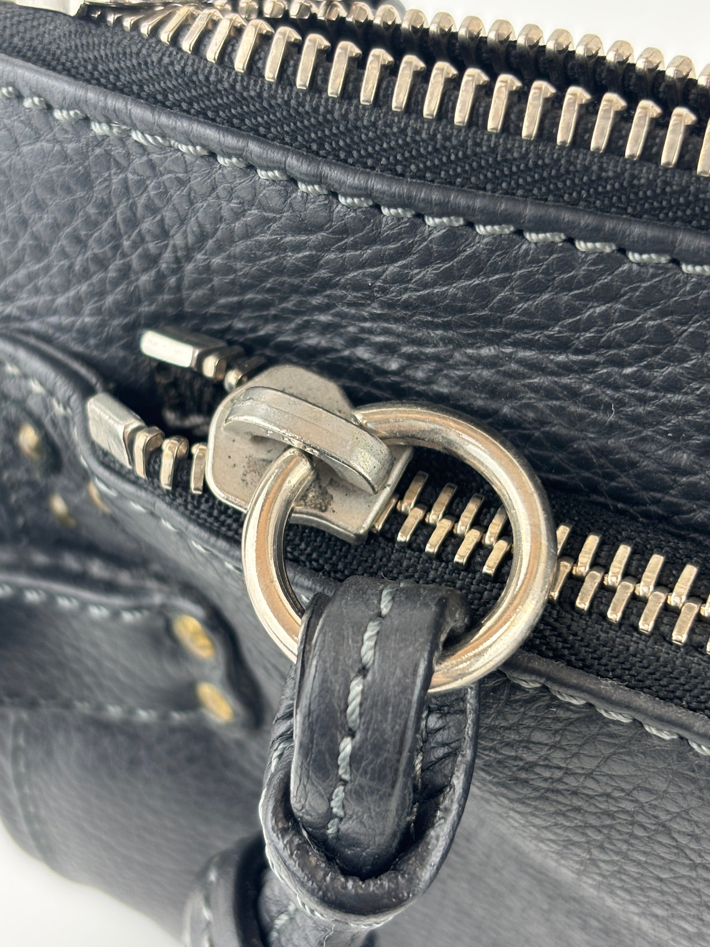 Betty Flat Zipper Clutch Dark Grey