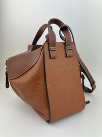 Small Hammock Duo Tone Tan Soft Grained Calfskin Bag