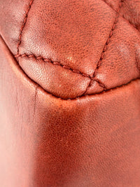 Coco Rain Jumbo Flap Bag in Red / Orange Quilted Lambskin SHW