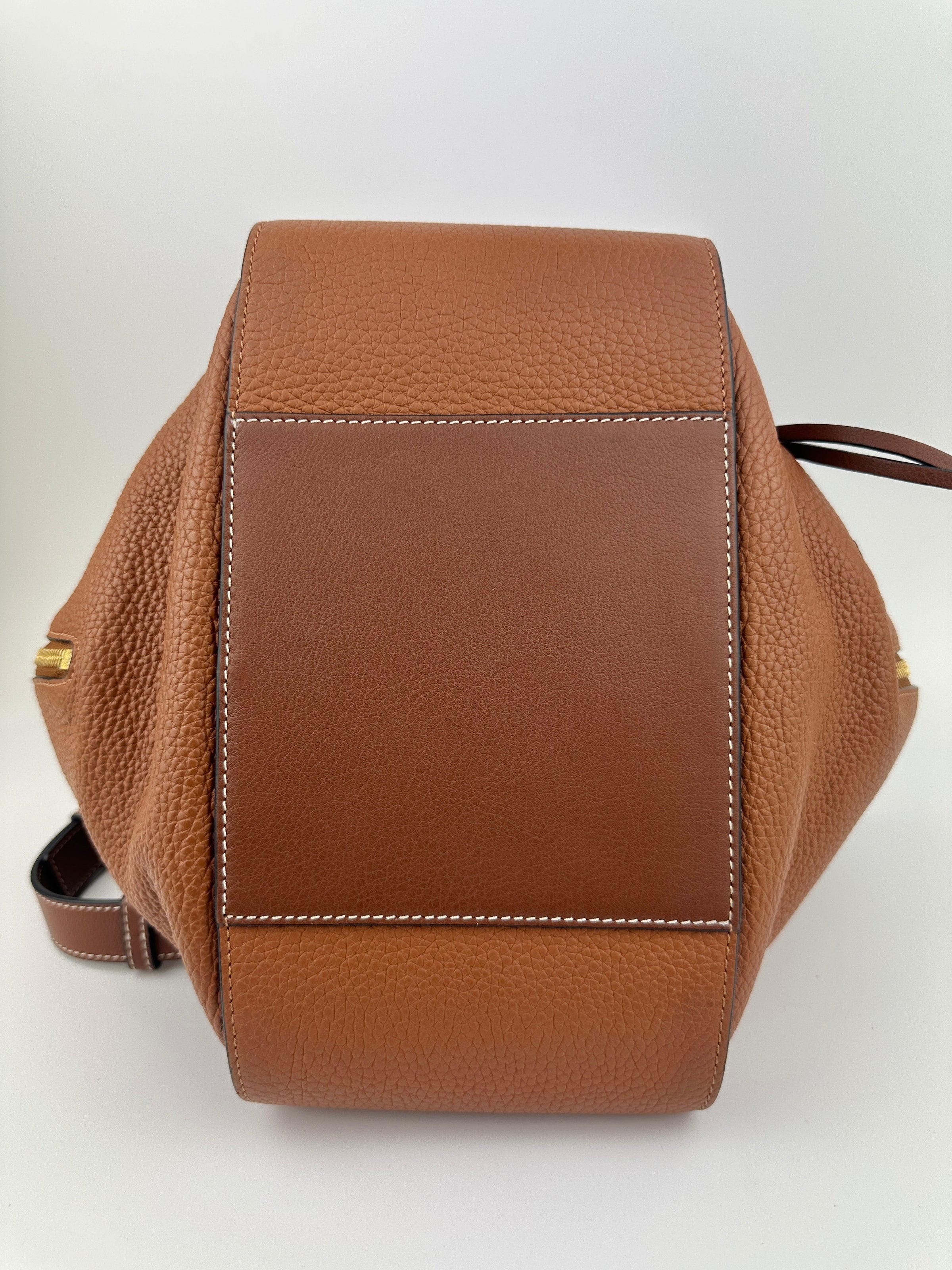 Small Hammock Duo Tone Tan Soft Grained Calfskin Bag